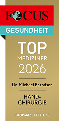 FOCUS-Siegel „TOP Mediziner 2026 – Handchirurgie“ für Dr. Michael Berndsen