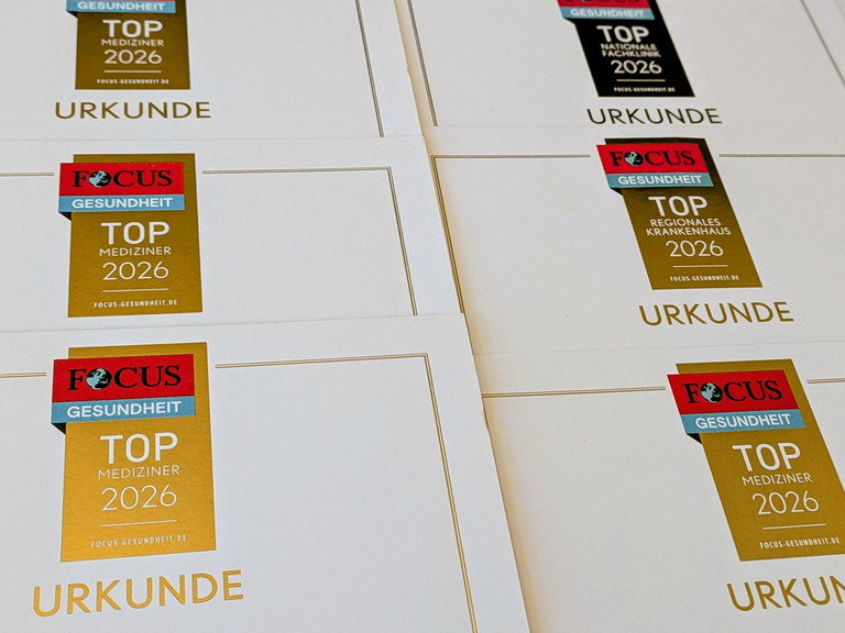 Foto von den Focus-Siegeln im Immanuel Krankenhaus Berlin