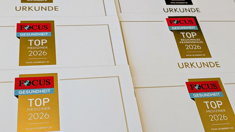 Foto von den Focus-Siegeln im Immanuel Krankenhaus Berlin