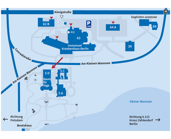 Lageplan Haus 5 D, Am Kleinen Wannsee