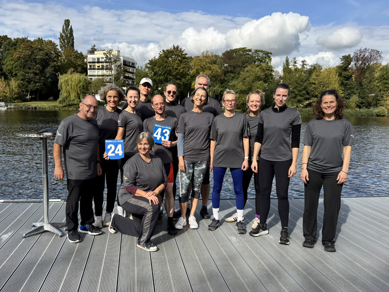 Gruppenfoto vom engagierten Ruderteam