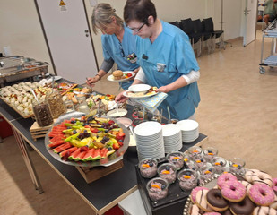 Buffet für die Pflegekräfte als Dankeschön